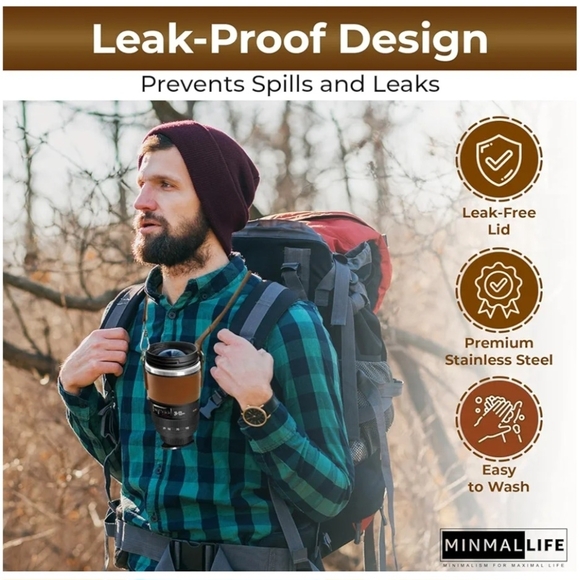 Unk Brown Faux Leather Camera Lens Mug - Picture 7 of 8